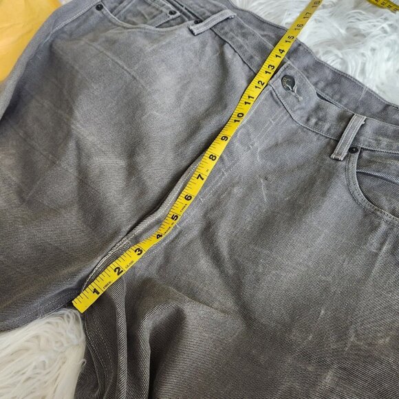 Levis 501 Shorts Mens 42 Cut Off Jean Denim Cotton Button‎ Fly Gray Distressed - Picture 10 of 16